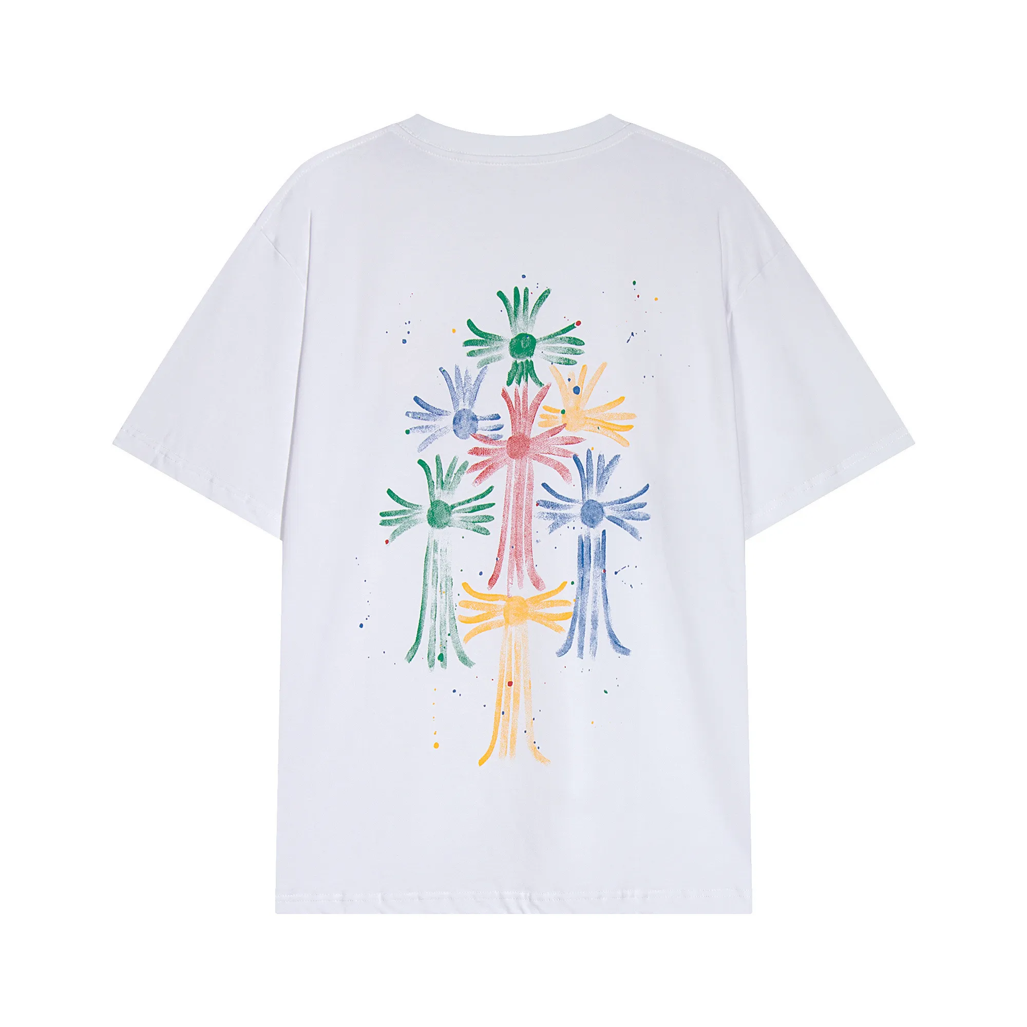 P160 Chrome Hearts Chrome Hearts Cross Painted Colorful Short Sleeves Size: SMLXL Color: Black White
